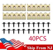 40X U Nut Hex Screw Speed Fastener Undertray Sheet Metal Clip Fixing Auto Clips (for: Audi)