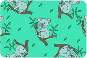Area Rug, Washable Entryway Rug, Non-Slip Throw Rugs, Floor Carpet, Rug for Door Mat Bedroom Living Room Kitchen Laundry, Cartoon Animal Koala Green