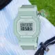 【CASIO 卡西歐】G-SHOCK 小巧纖薄 藍綠 經典方型 布質錶(GMD-S5600CT-3)