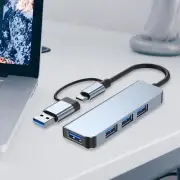USB 3.0 Hub USB C Portable Compact Size Expansion Splitter Aluminum Alloy