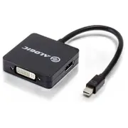 ALOGIC 3 in 1 Mini DisplayPort to DisplayPort HDMI DVI Adapter Male to 3 Female