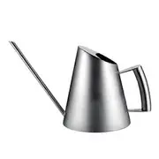 900ml Watering Can Large Capacity Reusable Metallic Stainless Steel Long Spout Watering Pot Gardening Supplies silver