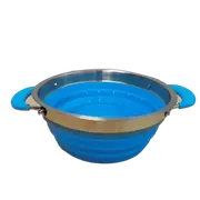 Supex Collapsible Blue Double Handle Colander
