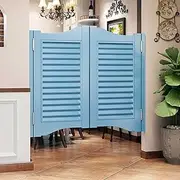 Rustic Solid Wood Swinging Saloon Doors with Stainless Steel Hinges Retro Cowboy Style Half Waist Door for Bar Kitchen and Home Decor