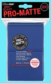 100 ULTRA PRO BLUE PRO-MATTE DECK PROTECTORS Standard Size Card Sleeves MTG