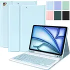 For iPad 7/8/9/10/11th Gen A16 M3 Air 4 5 6 Pro 11 Bluetooth Keyboard Case Cover