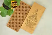 Sadhu Board Yoga Nails for Beginner 10mm / 0.4" Buddha Engrawing Brown Handmade