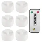 6Pcs Flameless Candles Battery Operated LED Tea Lights Fake Candles Led7142