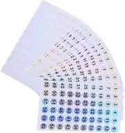 SOLUSTRE 50Pcs Round Number Labels Self Adhesive Stickers for Outdoor Use for Mailboxes Clocks and Organization