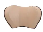 Car Seat Head Neck Rest Massage Auto Pillow Space Memory Neck Headrest Car Vehicular Pillow Seat Headrest Accessories Creamy white