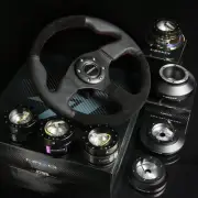 NRG 120H HUB+IRIDIUM GEN 2.8 QUICK RELEASE+LEATHER SUEDE STEERING WHEEL BLACK (for: Toyota)