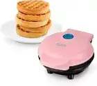 NIB DASH Mini Maker for Individual Waffles 4” Cooking Surface Pink Waffle Maker