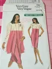 Vintage Vogue Pattern 7562 Color Blocked Dresses Jackets Sizes 14 16 18 UNCUT