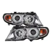 Spyder 5042408 CCFL LED Projector Headlights Black (for: BMW)