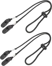 Adjustable Windproof Chin Strap for Hats - Flexible Removable Cord with Clips - 2Pcs Anti Lost Straps for Travel and Outdoor Activities Hat Bag Clip Included