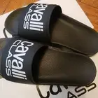Roberto Cavalli Class Rubber Pool/ Beach Slides Sandals Black 37 Wide New