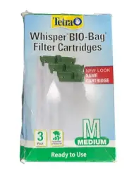 Tetra Whisper Bio-Bag Cartridge Medium 3 pk brand New NWOT Aquarium Water Filter