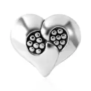 LARGE RING!! Heart Ring in Sterling Silver 6.75 Grams Size 6
