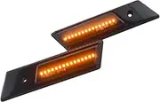 Turn Signal Light LED Dynamic Car Blinker Side Marker Turn Signal Lights Lamp 2PIECE For BMW 3 Series E36 5 Series E34 7 Series E32 Turn Signal(Crystal type)