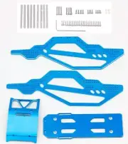 Powerhobby SCX24 Aluminium Rock Racer Conversion Chassis Kit BLUE Axial 1/24