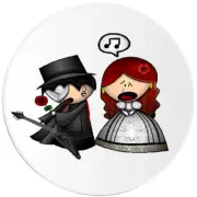 Phantom Of The Opera - Circle Sticker Decal 3 Inch - Cute Cartoon