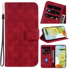 Case For Samsung A55 A35 A05S A25 A14 F23 Leather Press Number Eight Soft Case