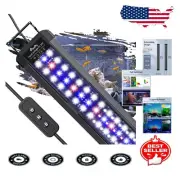 Extendable 21W LED Fish Tank Light with Day & Night Modes for 30-36 Inch Tanks
