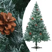 Frosted Christmas Tree with Pinecones 150 cm vidaXL