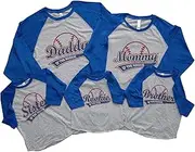 [7 ate 9 Apparel] Matching Rookie of The Year Baseball Shirts for The Family Blue Shirt