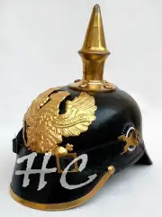 Leather Armor Spike Helmet German Pickelhaube Prussian Helmet WW1 Costume Gift