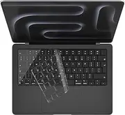 Keyboard Cover for MacBook Pro 14" 16" & Air 15" M4 M3 M2 M1 Chip A3112 A3186 A3241 A3240 Laptop Protector Accessories UK/EU ANSI Layout (Clear TPU)