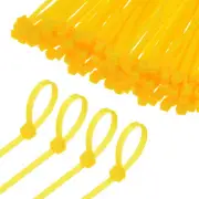 200-Pack Nylon Zip Ties 6 Inch 18 lbs Zip Ties for Indoor/Outdoor [Yellow]