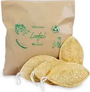 Natural Loofah Exfoliating Sponge (4 Pack) - Loofa Exfoliating Body Scrubber - Biodegradable Organic Loofah Sponge - Shower Luffa Sponges - Shower Lufa - Estropajos para el Cuerpo