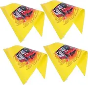 CAXUSD Set of Visibility Flags Double-sided Fire Truck Design Easy to Replace High Visibility Safety Flag for Kids and Scooters