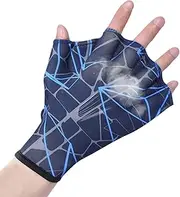 Water Sports Swimming Gloves with Flippers - Duck Foot Webbed Hand Paddles for Swimming, Diving & Pool Training | Outdoor Aquatic Gear