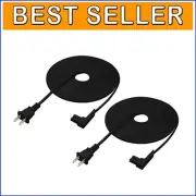 16ft Power Cables Compatible with Sonos - 2 Black Cords for Ultimate Flexibility