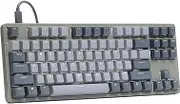DROP ENTR Mechanical Keyboard — Tenkeyless Anodized Aluminum Case, Doubleshot Shine-Through PBT Keycaps, N-Key Rollover, USB-C, White Backlit LED, Fast & Linear Switches (Green/Gray, Gateron Yellow)