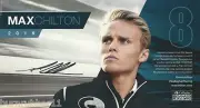 SIGNED 2016 MAX CHILTON "GALLAGHER RACING" #8 VERIZON INDY CAR HANDOUT/POSTCARD
