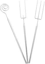 Cabilock 1Set Stainless Steel Fondue Fork Exquisite Chocolate and Cheese Forks Includes Prong Spiral and Prong Options for Barbecue and Baking Supplies