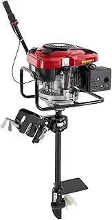 Trolling Motor,Outboard Motor, Heavy Duty Outboard Motor， 8 Horsepower 4 Stroke Fishing Boat Engine， Air-Cooled TCI System ，196cc Gasoline boat accessories marine for Kayak, Inflatable Fishing Boats