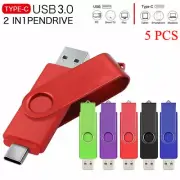 5 Pcs USB 3.0 OTG Flash Drive Type C USB C Memory Stick Drive 64GB 32GB 16GB 8GB