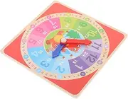 GARIOUANS Teaching Clock Toy for Boy Girl Educational Learning Tool Portable Clock Model for Toddlers Enhance Telling Skills Fun Learning Prop for Early Education