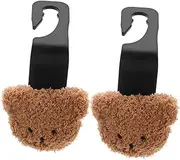ASAKKURA 2pcs Car Hook Bear Hooks for Car Seat Headrest Car Seat Hooks for Purses and Bags Car Hooks for Purses and Bags Car Purse Hook Bag Hanger for Car Headrest Hook Purse Car Hook
