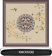 Mahjong Mat Rubber Anti Slip Mahjong Table Mat with Mahjong Table Mat with Carrying Bag for Mahjong Board Tile Games(Dark Coffee,80cm/31.4in)