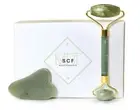 SelfcareFix - Anti-Aging Natural Skincare Kit - Jade Facial Roller Gua Sha Stone