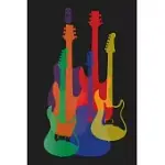 COLORFUL GUITARS GUITARIST MUSICIAN GUITAR TAB NOTEBOOK: GUITAR MUSIC TAB NOTEBOOK