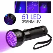 51 LED UV Flashlight Torch Light Lamp Ultraviolet Blacklight Aluminum 395 nM AU
