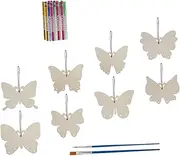 PHENOFICE Unique DIY Wind Chime Pendant Wooden Butterfly Wind Chime Tube for Boys and Home Decor