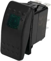 DragonFire Racing 520983 Lighted Green On/Off Rocker Switch