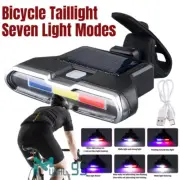 Luces Led de Advertencia Traseras para bicicletas solares Recargables 7 modos